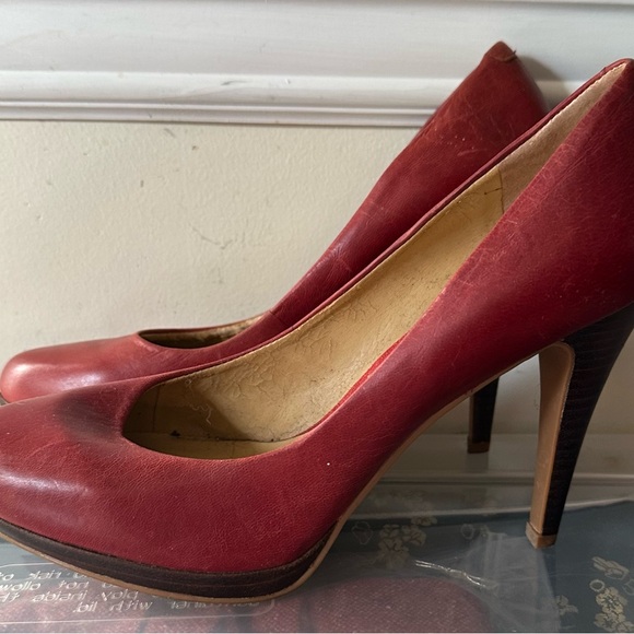 Nine West Deep Red Heels - Picture 2 of 2